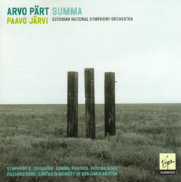 ARVO PÄRT “Summa”. Paavo Järvi. EMI Records Ltd / Virgin Classics 2002